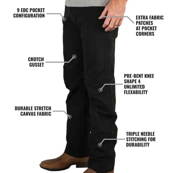 Off the Grid Black Pants 36x34 Standard Fit Trailblazer 5.1 Pant - Picture 2 of 3